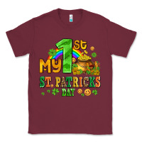 Burgundy my first st patricks day with coins and shamrocks Classic Tee - AdoDesignShop