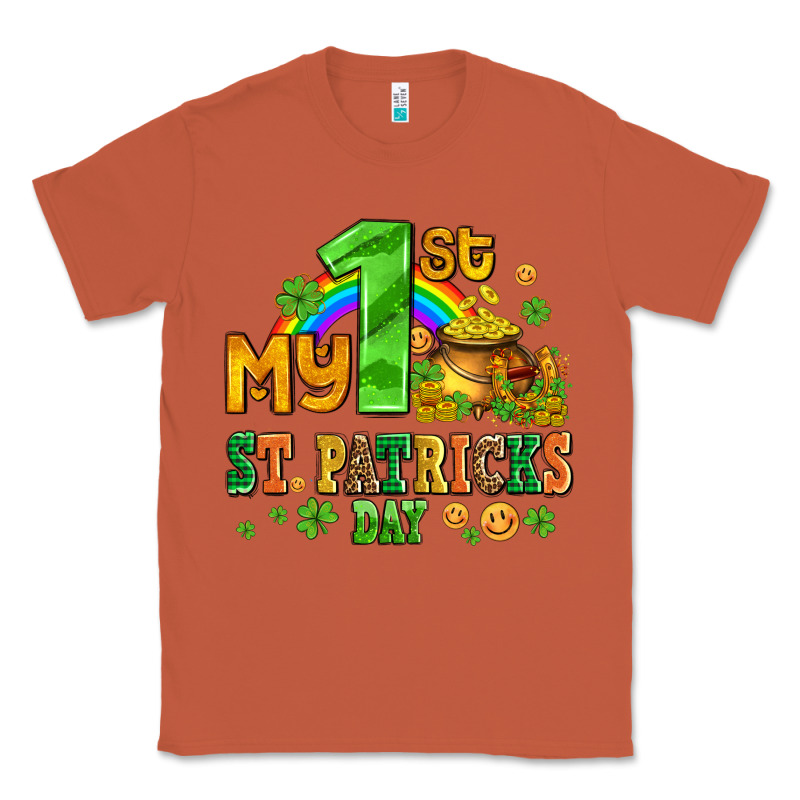 My First St Patricks Day With Coins And Shamrocks Classic Tee by AdoDesignShop | Teevron