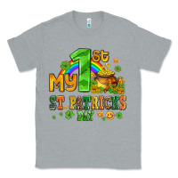 Heather Grey my first st patricks day with coins and shamrocks Classic Tee - AdoDesignShop