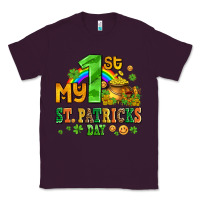 Plum my first st patricks day with coins and shamrocks Classic Tee - AdoDesignShop