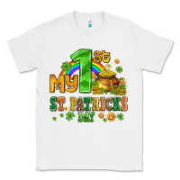 White my first st patricks day with coins and shamrocks Classic Tee - AdoDesignShop