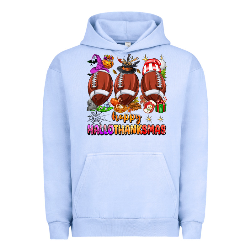 Happy Hallothanksmas Football Urban Hoodie by texasbilliewilder | Teevron