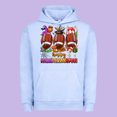 Happy Hallothanksmas Football Urban Hoodie Designed By Texasbilliewilder