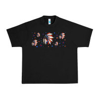 Black patriotic native American headdress 16oz libbey cup Urban Heavy Tee - HRA Design Shop