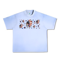 Grape Ice patriotic native American headdress 16oz libbey cup Urban Heavy Tee - HRA Design Shop