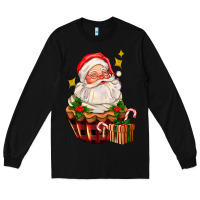 Black santa claus cupcake Long Sleeve Tee - AdoDesignShop