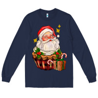 Navy santa claus cupcake Long Sleeve Tee - AdoDesignShop