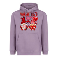 Lavender valentines day with gnomies Heavyweight Hoodie - NancyCooperArtShop