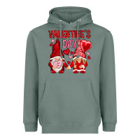 Sage valentines day with gnomies Heavyweight Hoodie - NancyCooperArtShop