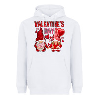 White valentines day with gnomies Heavyweight Hoodie - NancyCooperArtShop