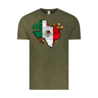 Vintage Olive mexica texas Vintage Tee - CowhideDigitalArt