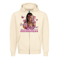 Sandshell breast cancer awareness afro woman Zipper Hoodie - NancyCooperArtShop