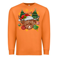 Carrot Christmas highland cow Premium Sweatshirt - MaliasSmallBusiness