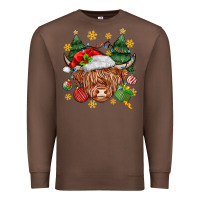 Chestnut Christmas highland cow Premium Sweatshirt - MaliasSmallBusiness