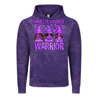 Cloud Purple Domestic Violence Warrior Afro Gnomes Vintage Hoodie - texasbilliewilder