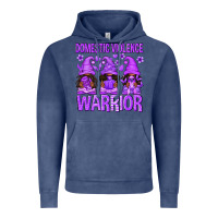 Vintage Denim Domestic Violence Warrior Afro Gnomes Vintage Hoodie - texasbilliewilder