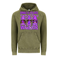Vintage Olive Domestic Violence Warrior Afro Gnomes Vintage Hoodie - texasbilliewilder