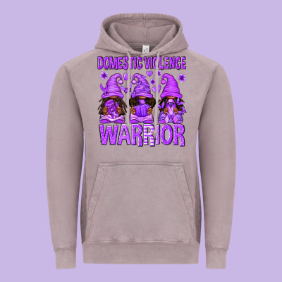 Domestic Violence Warrior Afro Gnomes Vintage Hoodie Designed By Texasbilliewilder