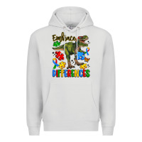 Dove Grey embrace differences Premium Hoodie - Artiststas