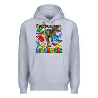 Heather Grey embrace differences Premium Hoodie - Artiststas