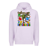 Lilac embrace differences Premium Hoodie - Artiststas