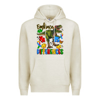 Oatmeal Heather embrace differences Premium Hoodie - Artiststas