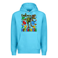Ocean Blue embrace differences Premium Hoodie - Artiststas