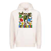 Pale Pink embrace differences Premium Hoodie - Artiststas