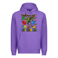 Purple embrace differences Premium Hoodie - Artiststas