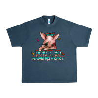 Midnight Navy don't go bacon my heart Urban Heavy Tee - CowhideDigitalArt