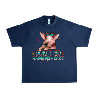 Navy don't go bacon my heart Urban Heavy Tee - CowhideDigitalArt