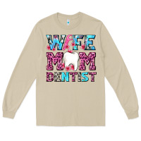 Mushroom Wife Mom Dentist With Tooth And Floss Long Sleeve Tee - AdoDesignShop