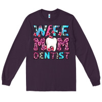 Plum Wife Mom Dentist With Tooth And Floss Long Sleeve Tee - AdoDesignShop