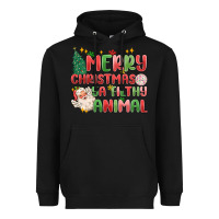 Black merry christmas ya filthy animal Heavyweight Hoodie - MaliasSmallBusiness