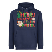 Navy merry christmas ya filthy animal Heavyweight Hoodie - MaliasSmallBusiness