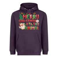 Plum merry christmas ya filthy animal Heavyweight Hoodie - MaliasSmallBusiness