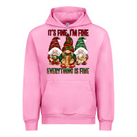 Fuchsia Pink It's fine i'm fine everything is fine Urban Hoodie - NancyCooperArtShop