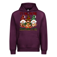 Mauve Wine It's fine i'm fine everything is fine Urban Hoodie - NancyCooperArtShop