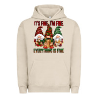 Pigment French Oak It's fine i'm fine everything is fine Urban Hoodie - NancyCooperArtShop