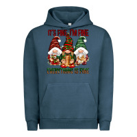Pigment Midnight Navy It's fine i'm fine everything is fine Urban Hoodie - NancyCooperArtShop