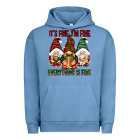 Pigment Pebble Blue It's fine i'm fine everything is fine Urban Hoodie - NancyCooperArtShop