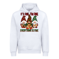White It's fine i'm fine everything is fine Urban Hoodie - NancyCooperArtShop