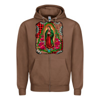 Chestnut our lady of guadalupe christmas Zipper Hoodie - Jasminsmagicworld