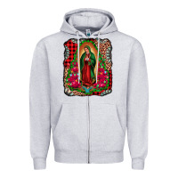 Heather Grey our lady of guadalupe christmas Zipper Hoodie - Jasminsmagicworld