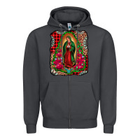 Smoke our lady of guadalupe christmas Zipper Hoodie - Jasminsmagicworld