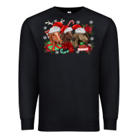 Black christmas horses Premium Sweatshirt - MaliasSmallBusiness