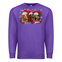 Purple christmas horses Premium Sweatshirt - MaliasSmallBusiness