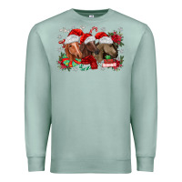 Seafoam christmas horses Premium Sweatshirt - MaliasSmallBusiness