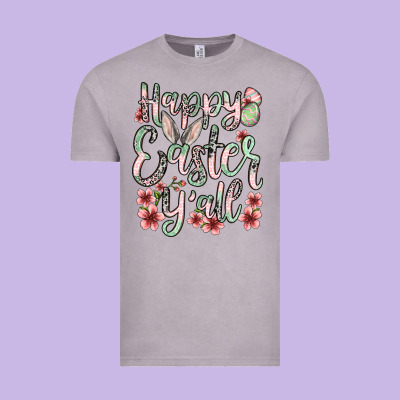 Easter Day Happy Easter Y'all Vintage Tee Designed By Oliviacreatesart
