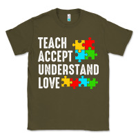 Army Green Teach Accept Understand Love Classic Tee - CowhideDigitalArt